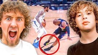 REACTING TO THE CRAZIEST ANKLE BREAKERS EVER!!