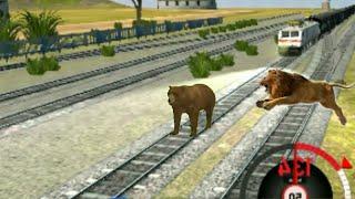 Train vs Walking Bear Loin || VFX Ali Khan