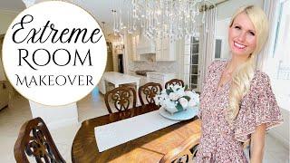 EXTREME ROOM MAKEOVER! You won't believe this GORGEOUS DINING ROOM Transformation + Kgorge Drapes!