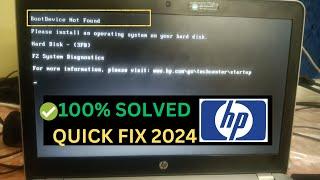 HP -Boot Device Not Found Please install an operating system on your hard disk.Hard Disk(3F0)