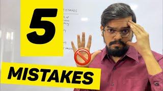 Top 5 MISTAKES by GATE 2024 aspirants