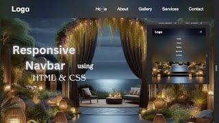 Responsive Navbar using HTML | CSS | Javascript