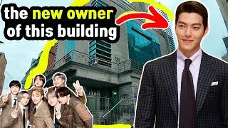 Korean actor Kim Woo-bin has purchased BTS/HYBE's first office building! #btstour