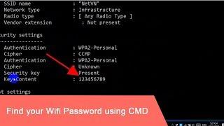 CMD : Show Wi-Fi Password | Windows 10 / 11 | NETVN