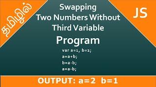 Swap Two Numbers Without Temporary Variables in Tamil
