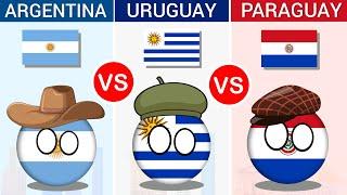 Argentina vs Uruguay vs Paraguay - Country Comparison 2024