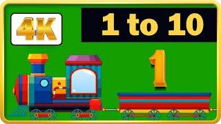 Cartoon number train green screen from 1 to 10  | Free download