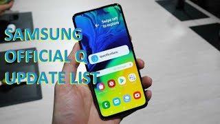 Samsung official Q update list with one ui 2.0 and  2.1 | J series , A series , M series and etc