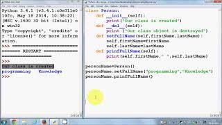 Python Tutorial for Beginners 16   Class Constructors   init   and Destructor    del    1080 X 1920