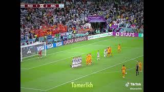 Netherlands free kick vs Argentina