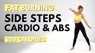 SIDE STEPS CARDIO & ABSKNEE FRIENDLY WORKOUT for a SLIMMER WAISTLINENO SQUATSNO LUNGES