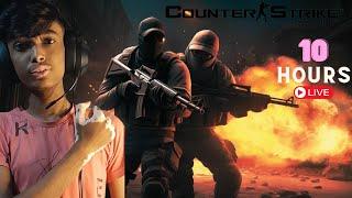 COUNTER STRIKE 2 Noob Trying to become a PRO 10 Hours Live Gameplay┃LIVE
