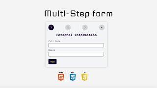 Create a multi-step form using HTML, CSS and Javascript - #coding #htmlcss #webdevelopment #ciomish