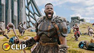 M'Baku & Jabari Join The Battle Scene | Black Panther (2018) IMAX Movie Clip HD 4K