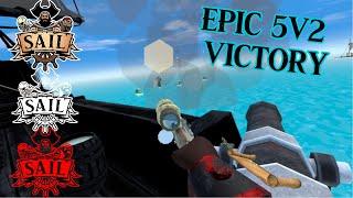 Epic 5v2 in Sea Of Thieves Vr - Sail