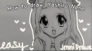 How to draw: Cute Anime Girl | Yashiro Nene | easy drawing tutorial | step by step for beginners