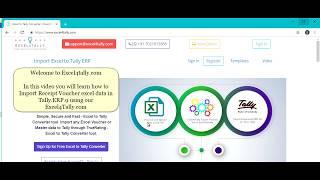 Excel to Tally - Import Receipt Voucher Excel Data to Tally Using Excel4Tally.com