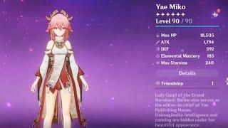 YAE MIKO MAX ASCEND | PULLING FOR YAE MIKO / LEVELING UP EXP AND TALENT