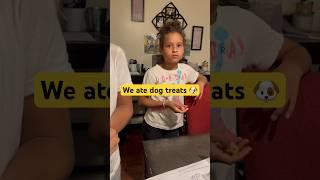 My daughter  made homemade dog  treats at schooland we all ate one  #pets #fyp #school #kids