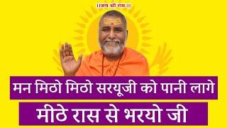 मन मिठो मिठो सरयू जी को पानी - सीताराम जी की प्यारी राजधानी लागे - Rajeshwaranand Ji Maharaj Bhajan