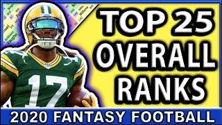 2020 Fantasy Football TOP 25 OVERALL RANKINGS