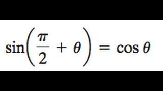 Show the trig identity sin( pi/2 + theta) = cos theta