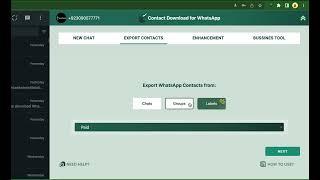 Download WhatsApp contacts from Label using Chrome Extension
