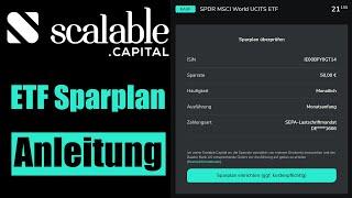 Scalable Capital ETF Sparplan einrichten ️ Anlegen Anleitung für Anfänger