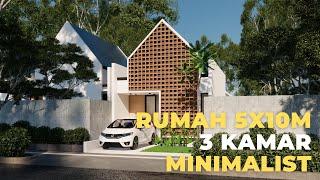 RUMAH 5X10M 3 KAMAR TIDUR | 50 M2 | TINY HOUSE | JASA ARSITEK ONLINE