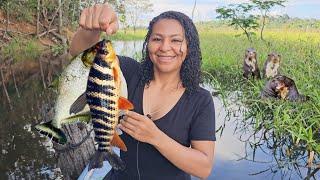 PESCA RIBEIRINHA, de cara com ONÇAS D'ÁGUA na Amazônia@GilTrindadeAmazonia