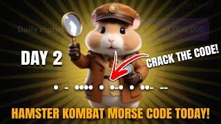 DAY 2! MORSE CODE HAMSTER KOMBAT CLAIM 1 MILLION COINS TODAY!