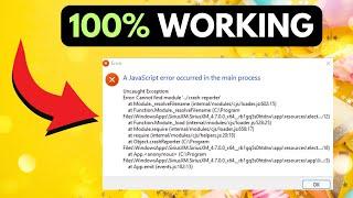 Fix A Javascript Error Occured In The Main Process
