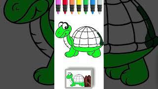 How to draw a turtle  Painting and Coloring for Kids & Toddlers  #coloringpages  #forkids  #рисунок