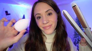 ASMR / Nice Popular Girl Gets You Ready  (hair straightening, makeup, personal attention)