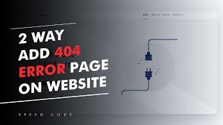 2 Way Add 404 Error Page On Website with the help of PHP and  htaccess file.