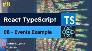 Event Handling With React Typescript