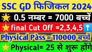 SSC GD Final Cut Off 2024। SSC GD 2024 Physical Date 2024। SSC GD 2024 Final Cut Off kitni jayegi।