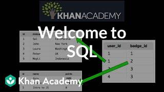 Welcome to SQL | Intro to SQL: Querying and managing data | Computer programming | Khan Academy