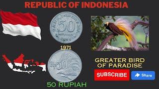 Republic of Indonesia, old 50 Rupiah coin mint year 1971