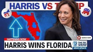 HARRIS SURGES IN FLORIDA, HARRIS CLOSES GAP IN NEW POLL (Map Projection)