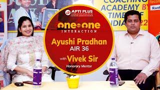 One to one interaction session with Ayushi Pradhan | AIR-36,UPSC CSE 2023 | Vivek TB  Sir |