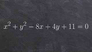 Find the center and radius of a circle by completing the square