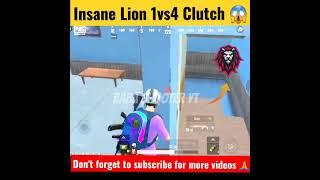 @INSANE LION 1vs4 Clutch|Nefex Cold| Insane lion OP#insanelionpubglite#shorts#opheadshot#funny