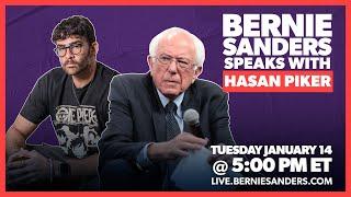 Bernie speaks with @hasanabi (LIVE AT 5PM ET)