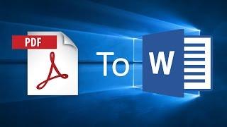 How to Easily Convert a PDF to a Word Document in Windows