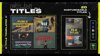 Title Templates For Adobe & Davinci Resolve - Film Titles Vol 1