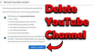 Delete YouTube Channel | Delete YouTube account | Delete YouTube channel permanently