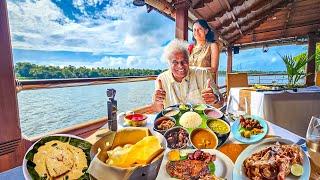 BEST SEAFOOD THALI you'll ever have on FLOATING RESTAURANT! | Raining Smiles in Kerala Ep-5