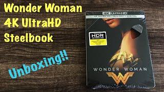 Wonder Woman 4K UltraHD Blu-Ray Steelbook Unboxing Video. Gal Gadot Chris Pine DCEU