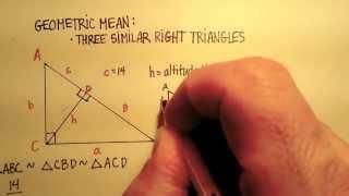 Trigonometry: Comparing Pythagorean Theorem, Geometric Mean, and Trig Ratios